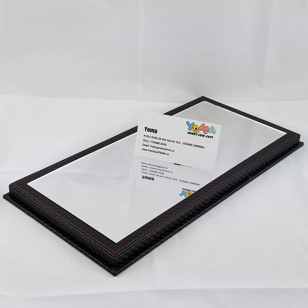 YOMA Display Case Showcase Clear Cover and Mirror Carbon Fiber Base DB32MCF