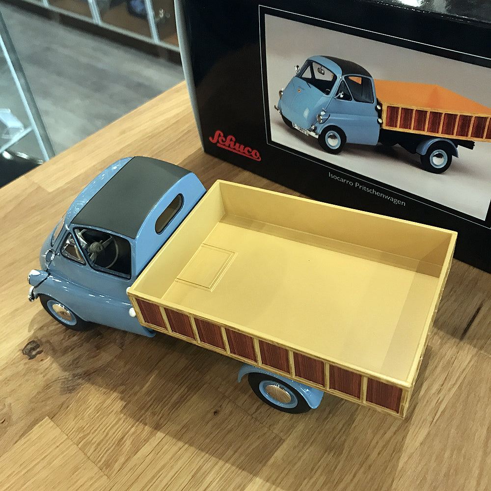 Schuco 1:18 Isocarro platform truck light blue 450008800