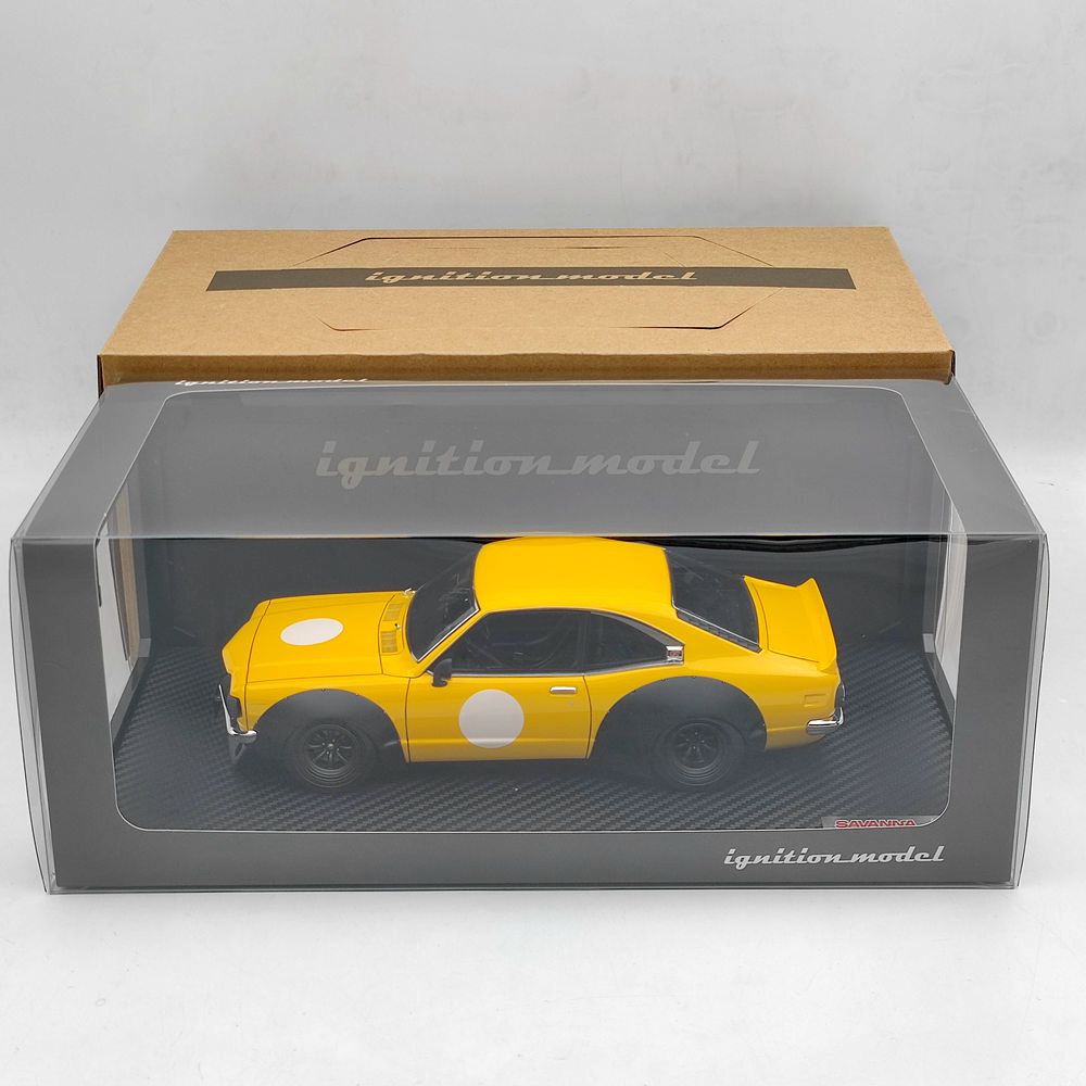 Ignition Model 1/18 Mazda Savanna (S124A) Racing Yellow IG2032 Resin Model Car Toys Gift