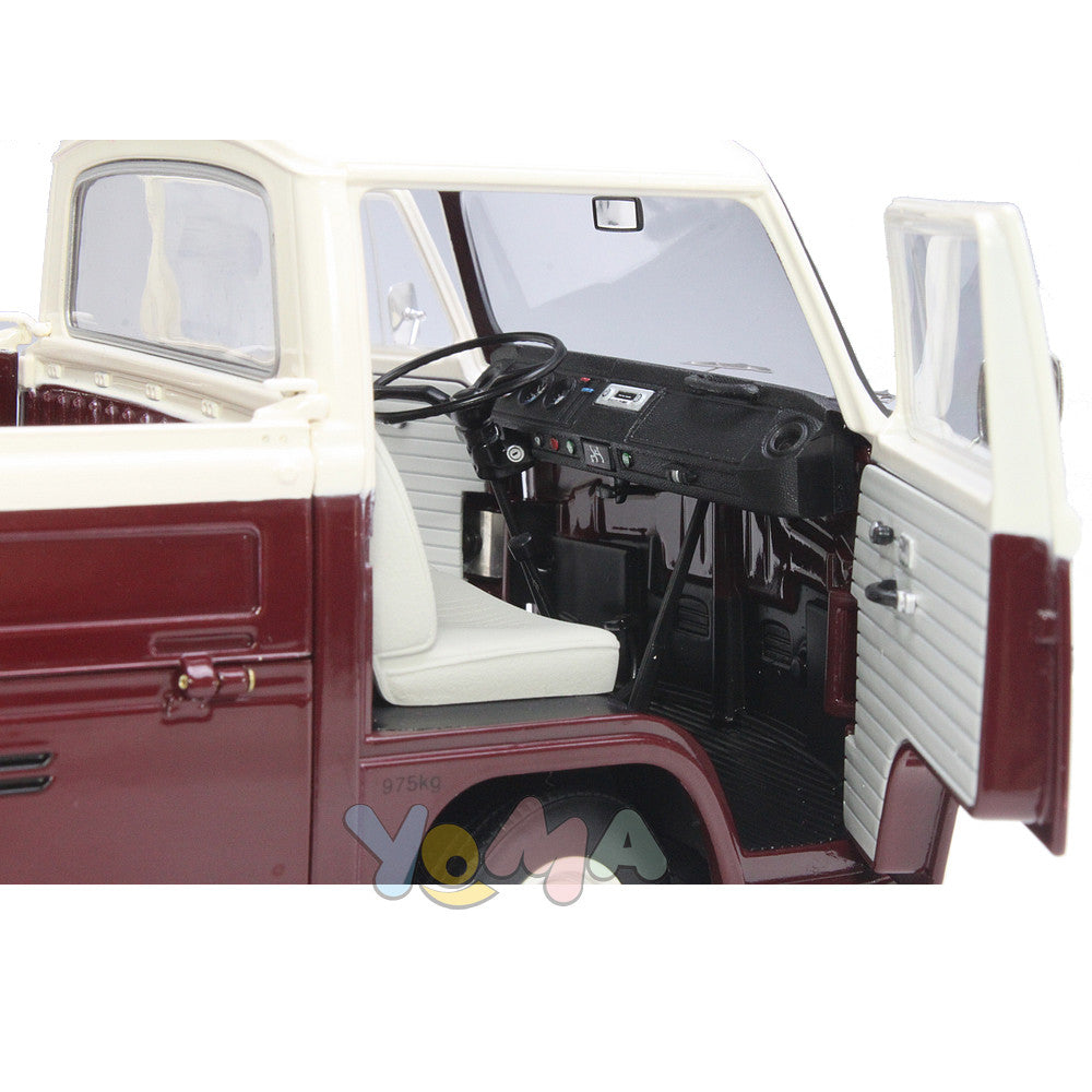 Schuco 1:18 Volkswagen T2A Platform truck with Soap Boxes white / red / blue 450018200