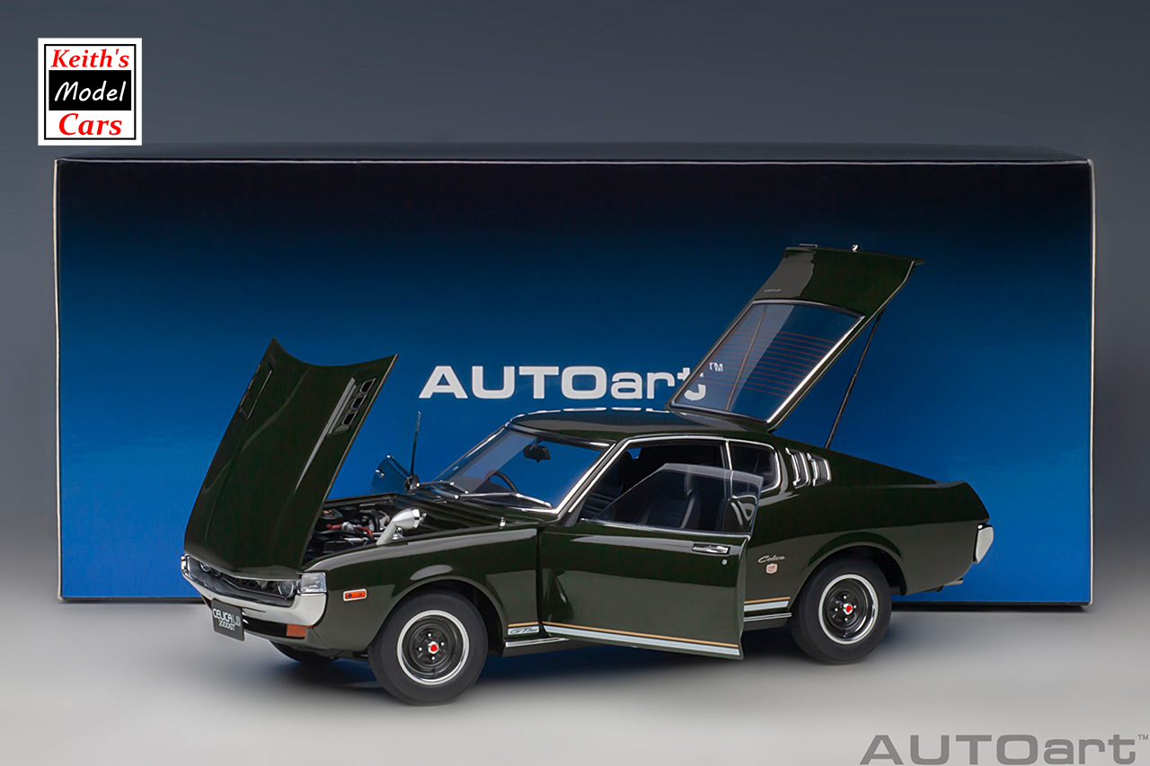 [1/18 Scale] Toyota Celica Liftback 2000GT (RA25) 1973 in Moss Green by AUTOart Models