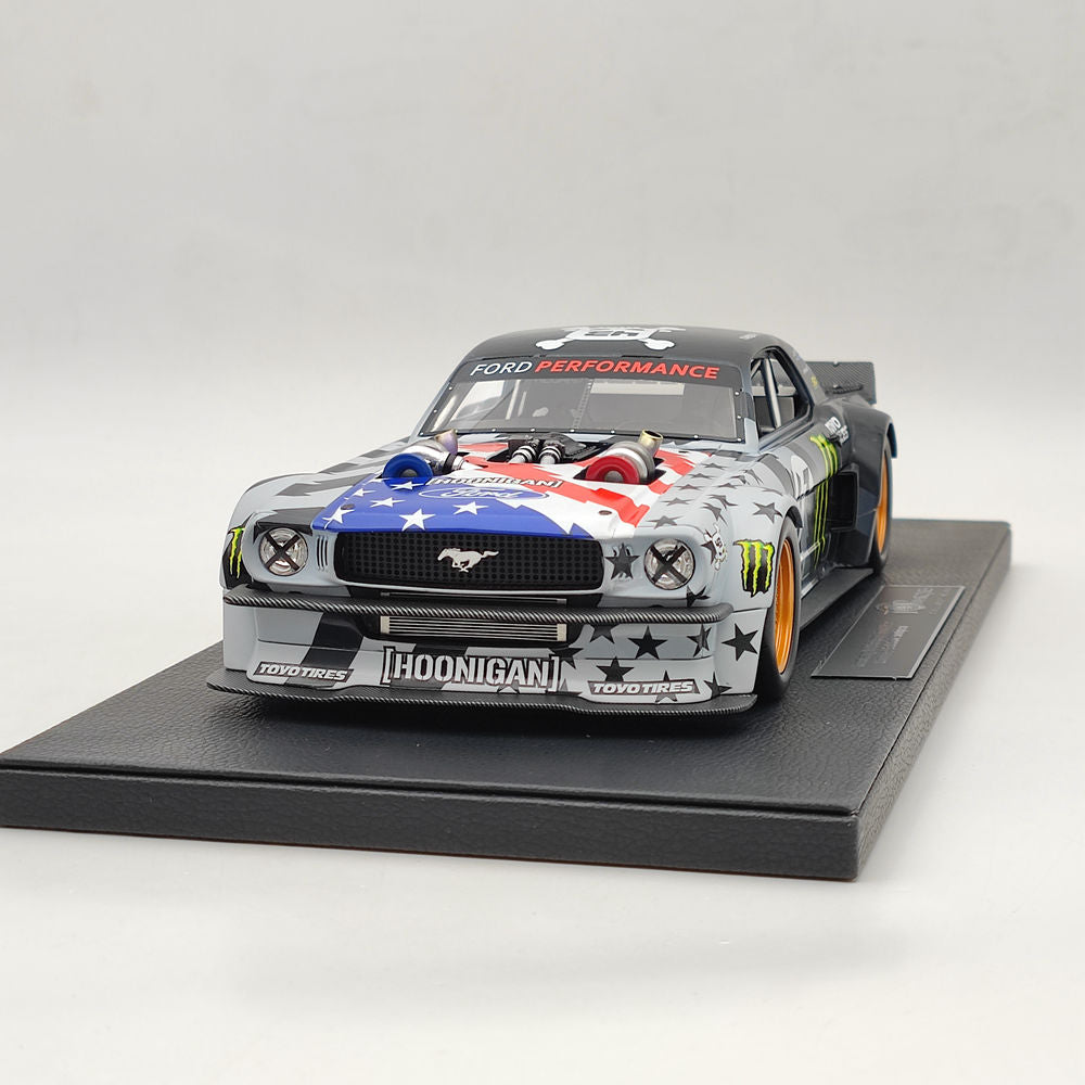 1/18 TopM Ford USA MUSTANG Hoonigan V2 No. 43 Pikes Peak 1965 Ken Block Resin Toys Car Gift