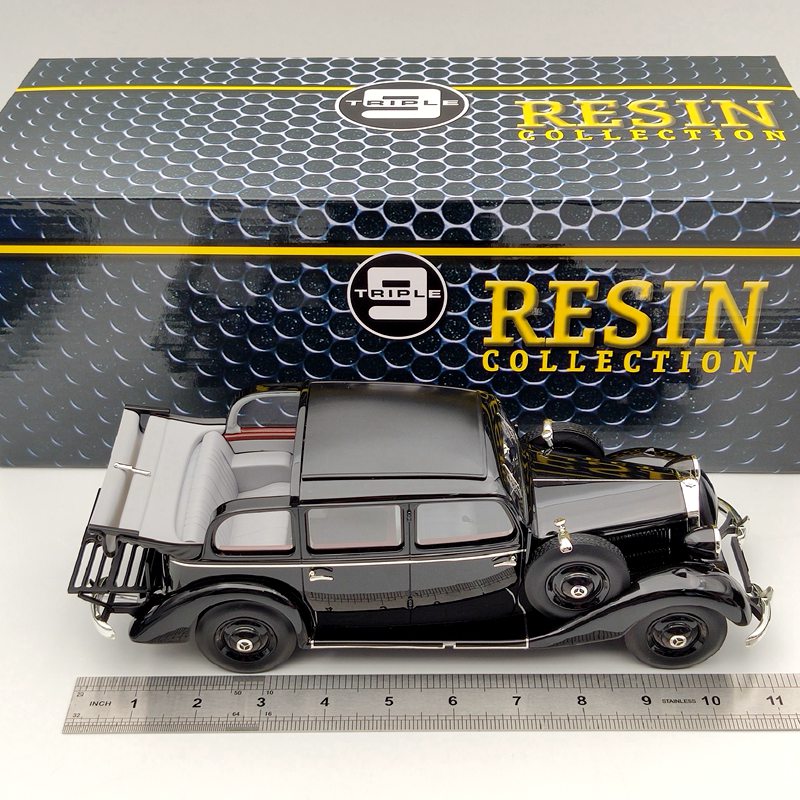 1:18 Triple9 Mercedes-Benz 260D W138 Pullman Landaulet 1936 Black 1800103 Resin Models Limited Edition Auto Toys Car Collection