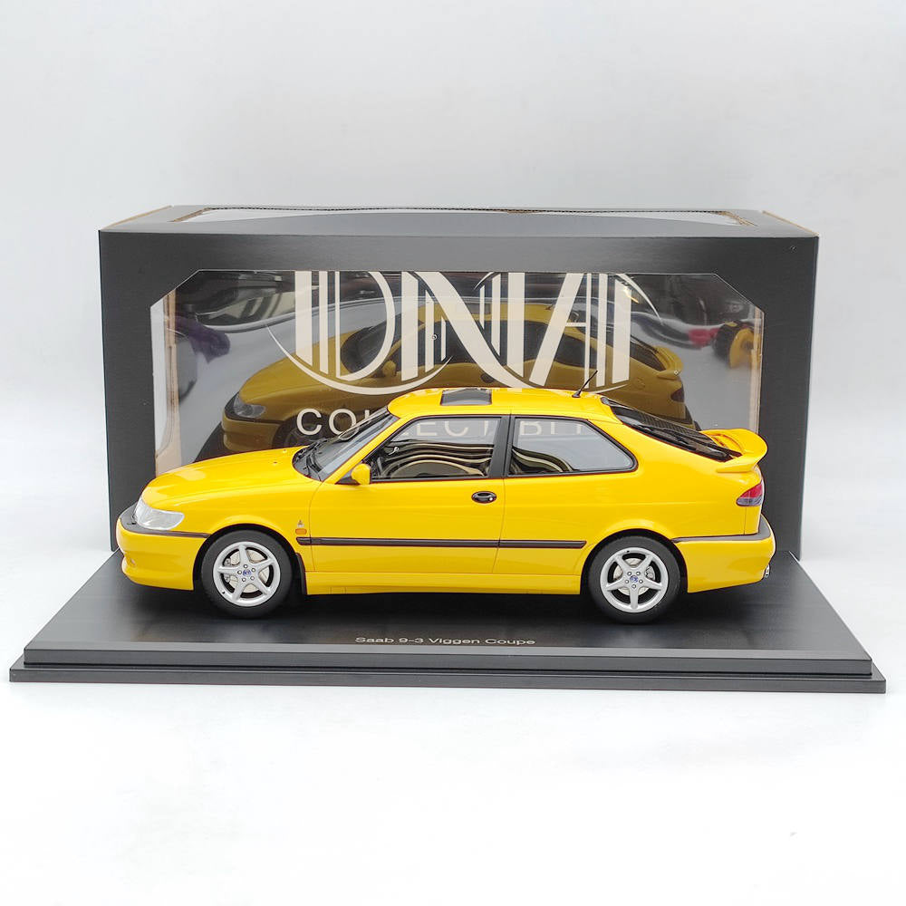 DNA Collectibles 1/18 Saab 9-3 Viggen Coupe 2000 DNA000078 Resin Model Yellow Toy Car Gift