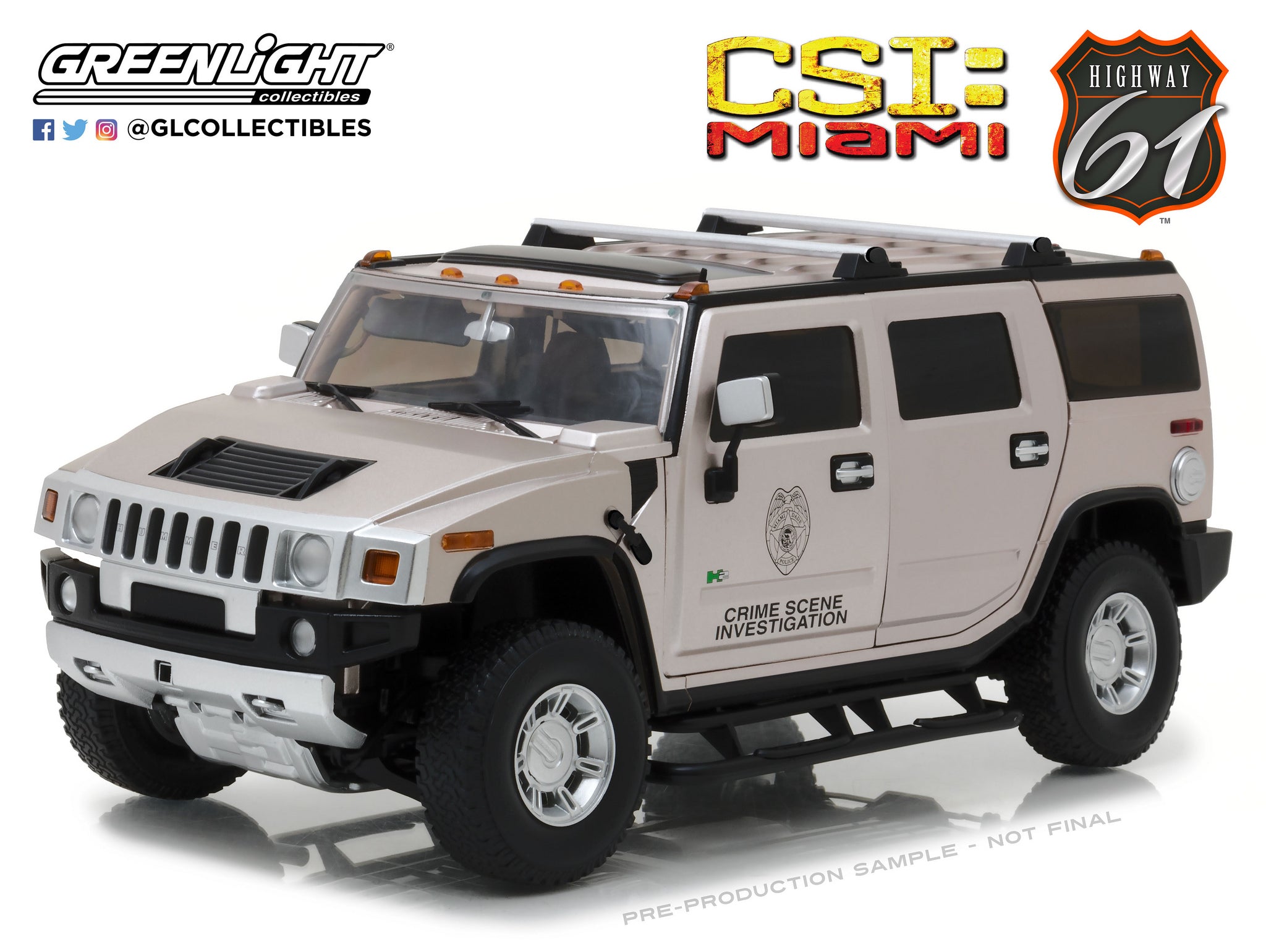 Highway 61 1:18 CSI: Miami (2002-12 TV Series) - 2003 Hummer H2 HWY-18006