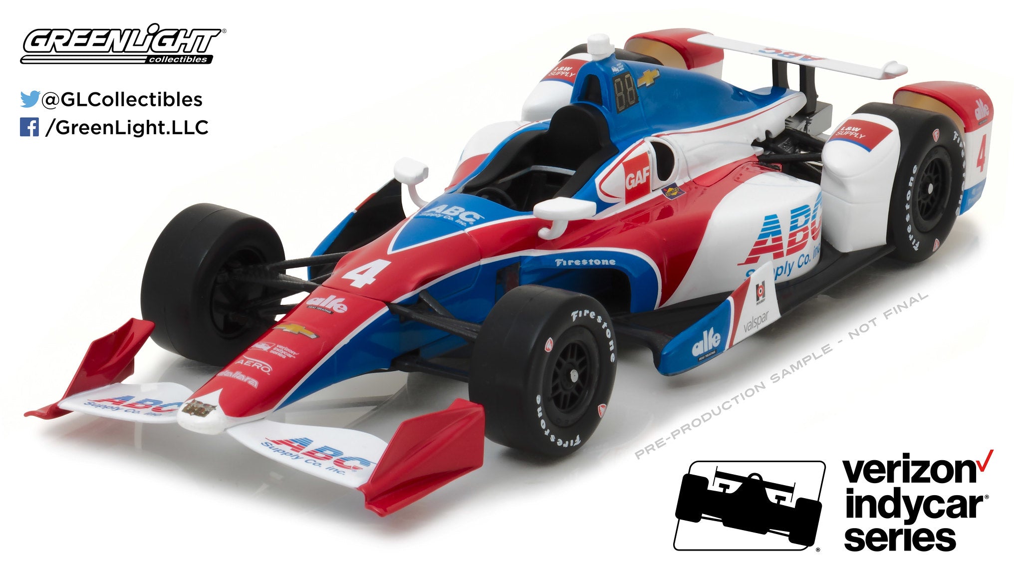 GreenLight 1:18 2017 Indycar Series #4 Conor Daly / A. J. Foyt Enterprises, ABC Supply 11008