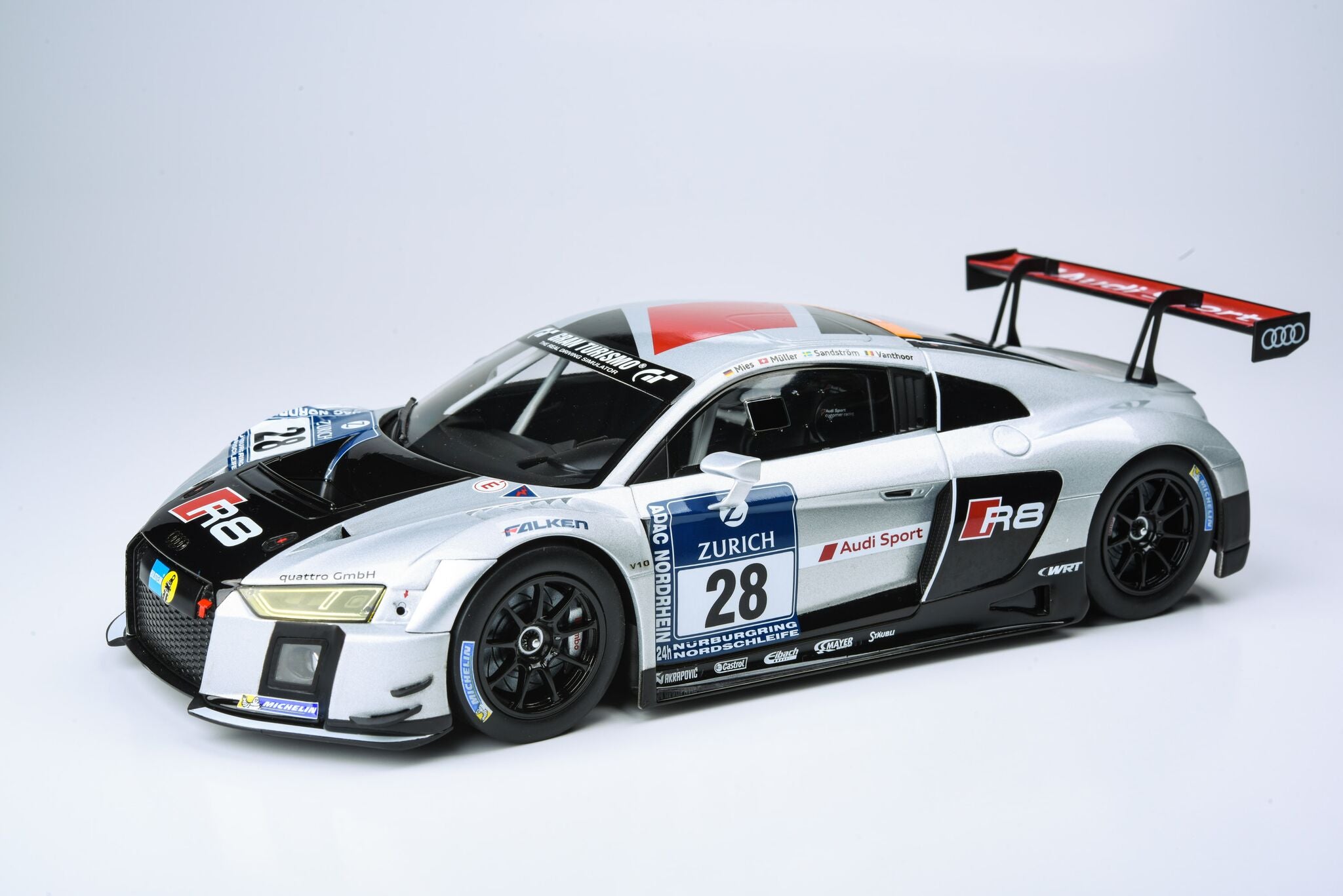 Paragon 1:18 Audi R8 LMS Belgian Audi Club Team WRT #28 - 2015 1st 24 Hours Nurburgring PA-88102