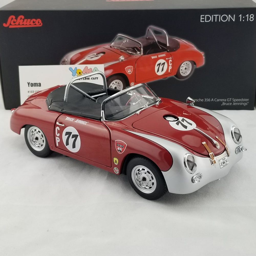 Schuco 1:18 Porsche 356A Speedster #77 Bruce Jennings 450030700