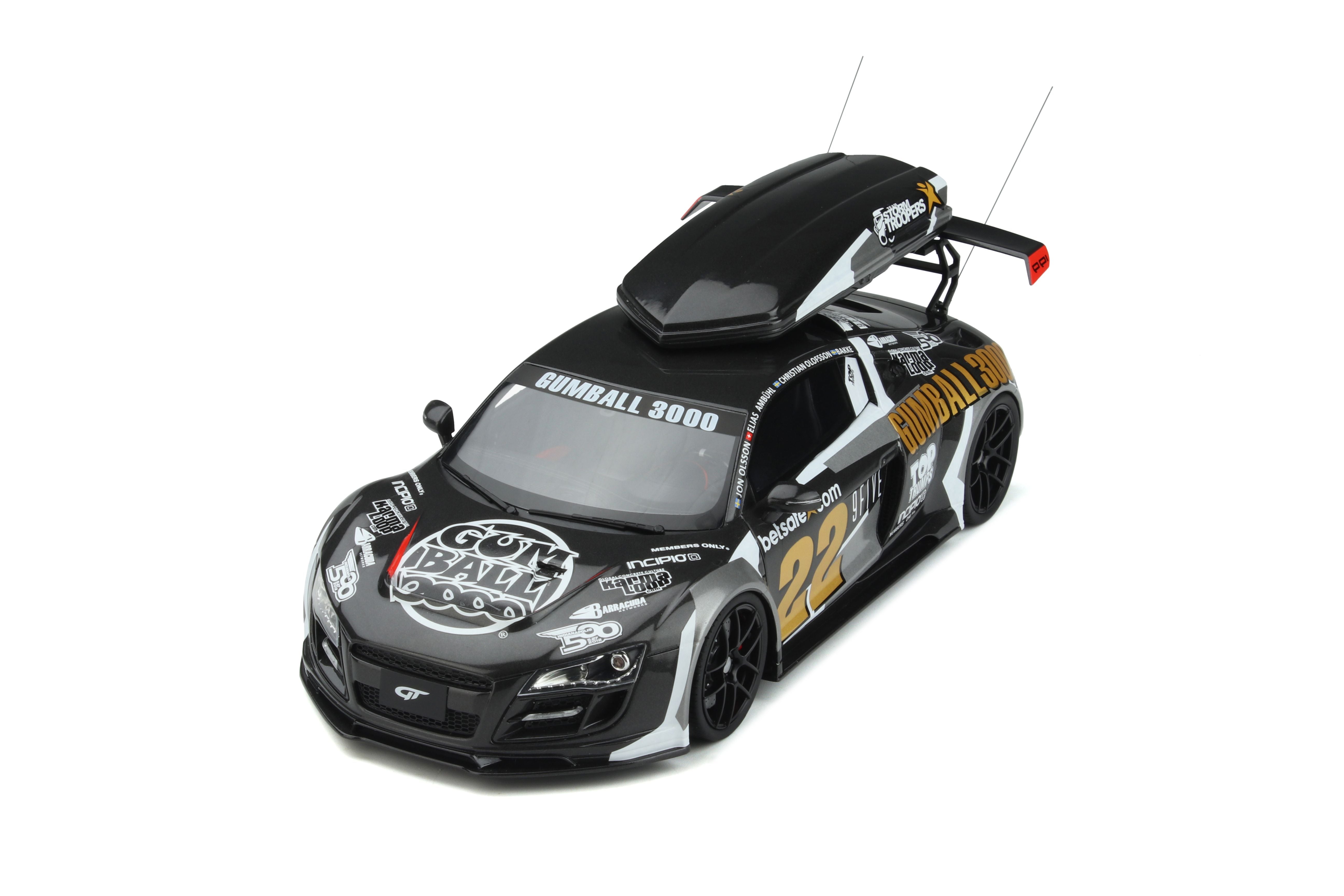 GT Spirit 1:18 Audi R8 Body Kit Gumball 3000 with Ski Box GT386