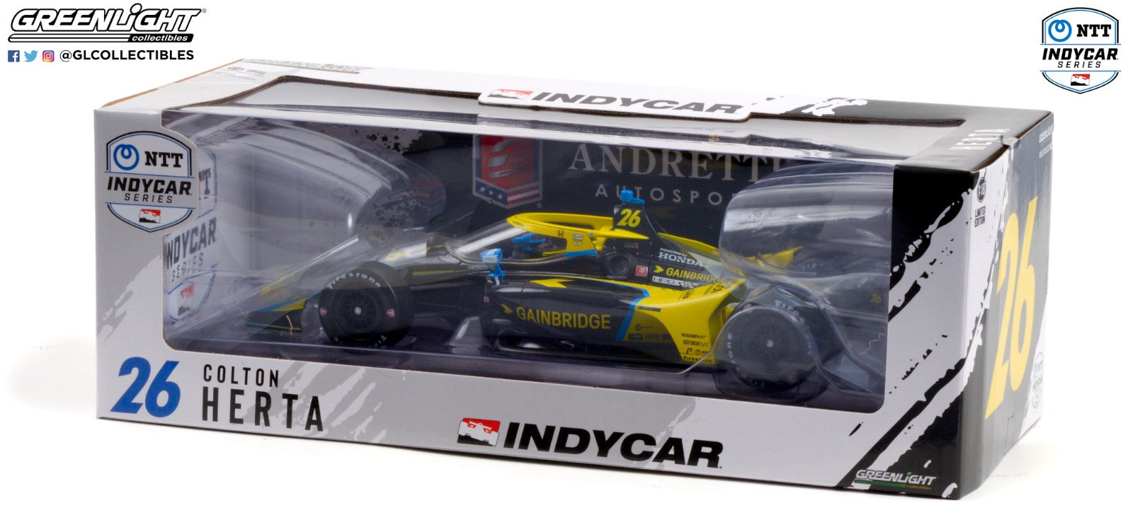 GreenLight 1:18 2021 NTT IndyCar Series - #26 Colton Herta / Andretti Autosport, Gainbridge 11112