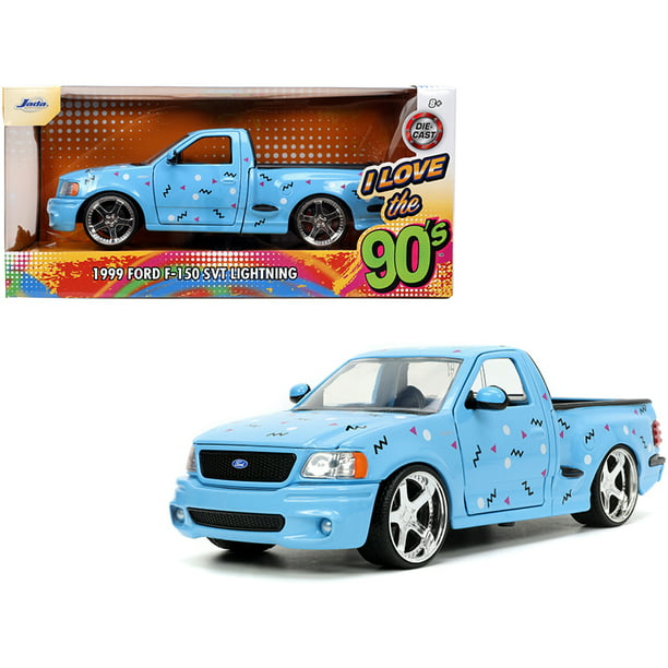 1999 Ford F-150 SVT Lightning Pickup Truck Light Blue with Graphics