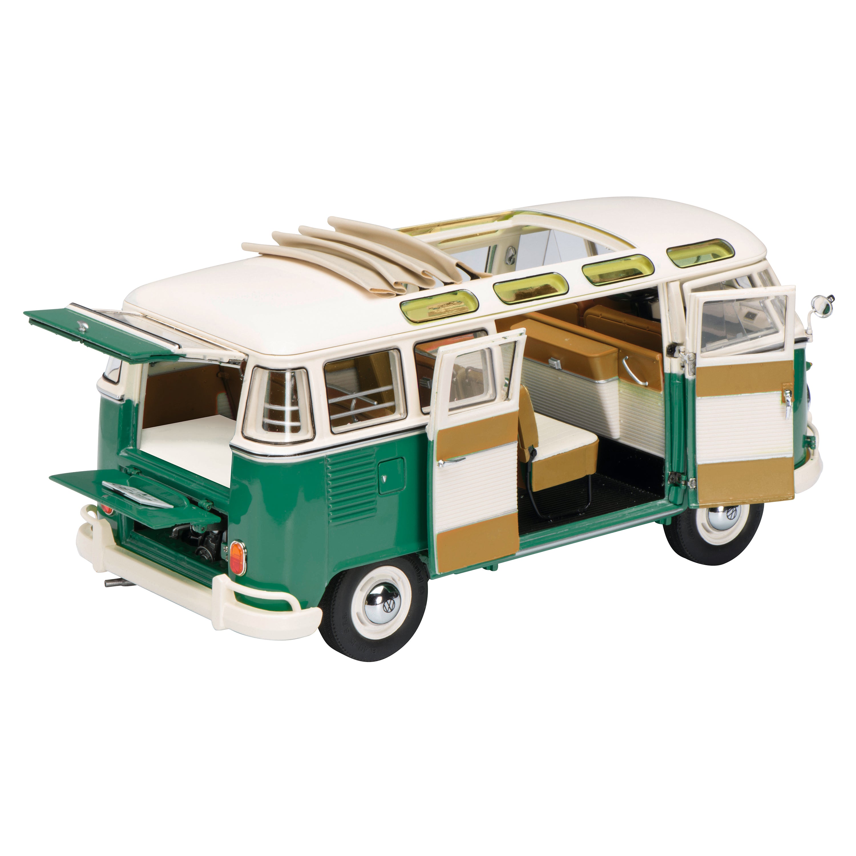 Schuco 1:18 Volkswagen T1b Samba Green/White 450037800