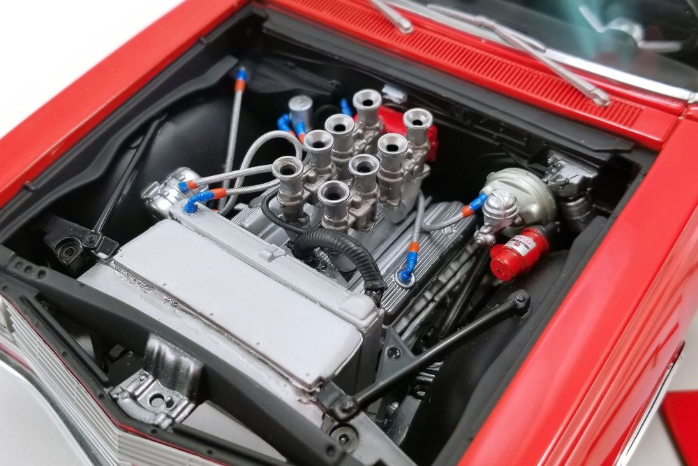 1965 Chevy El Camino, Red and White - Acme A1805411 - 1/18 scale Diecast Model Toy Car