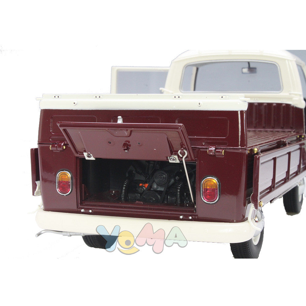 Schuco 1:18 Volkswagen T2A Platform truck with Soap Boxes white / red / blue 450018200