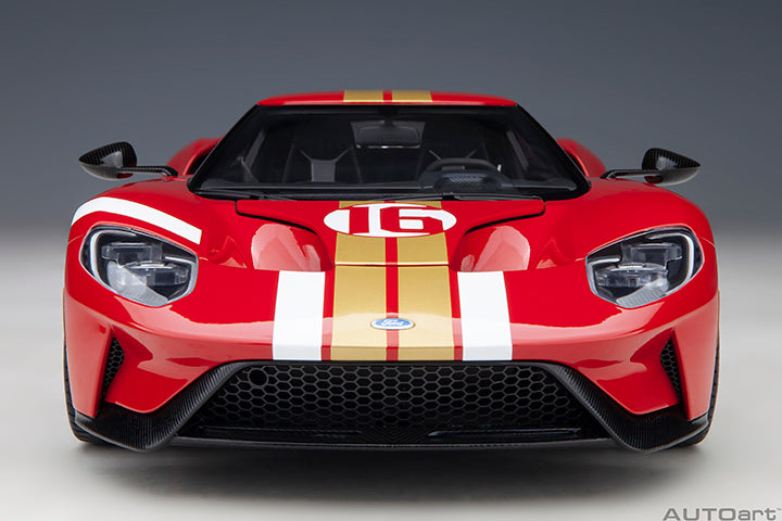 FORD GT HERITAGE EDITION ALAN MANN (RED W/ GOLD STRIPES)