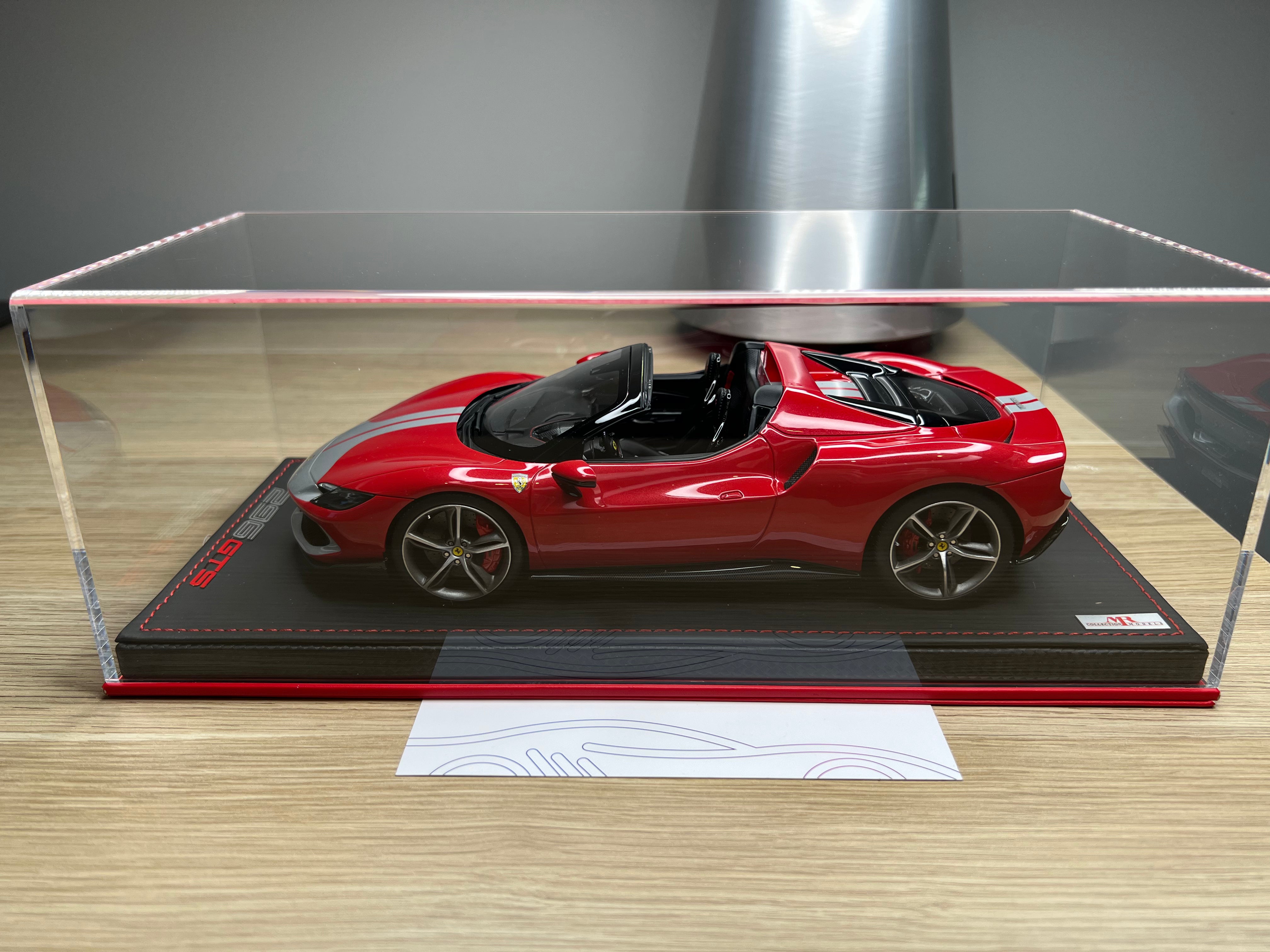 Ferrari 296 GTS - Rosso Imola with Assetto Fiorano in Argento Nurburgring - 1:18