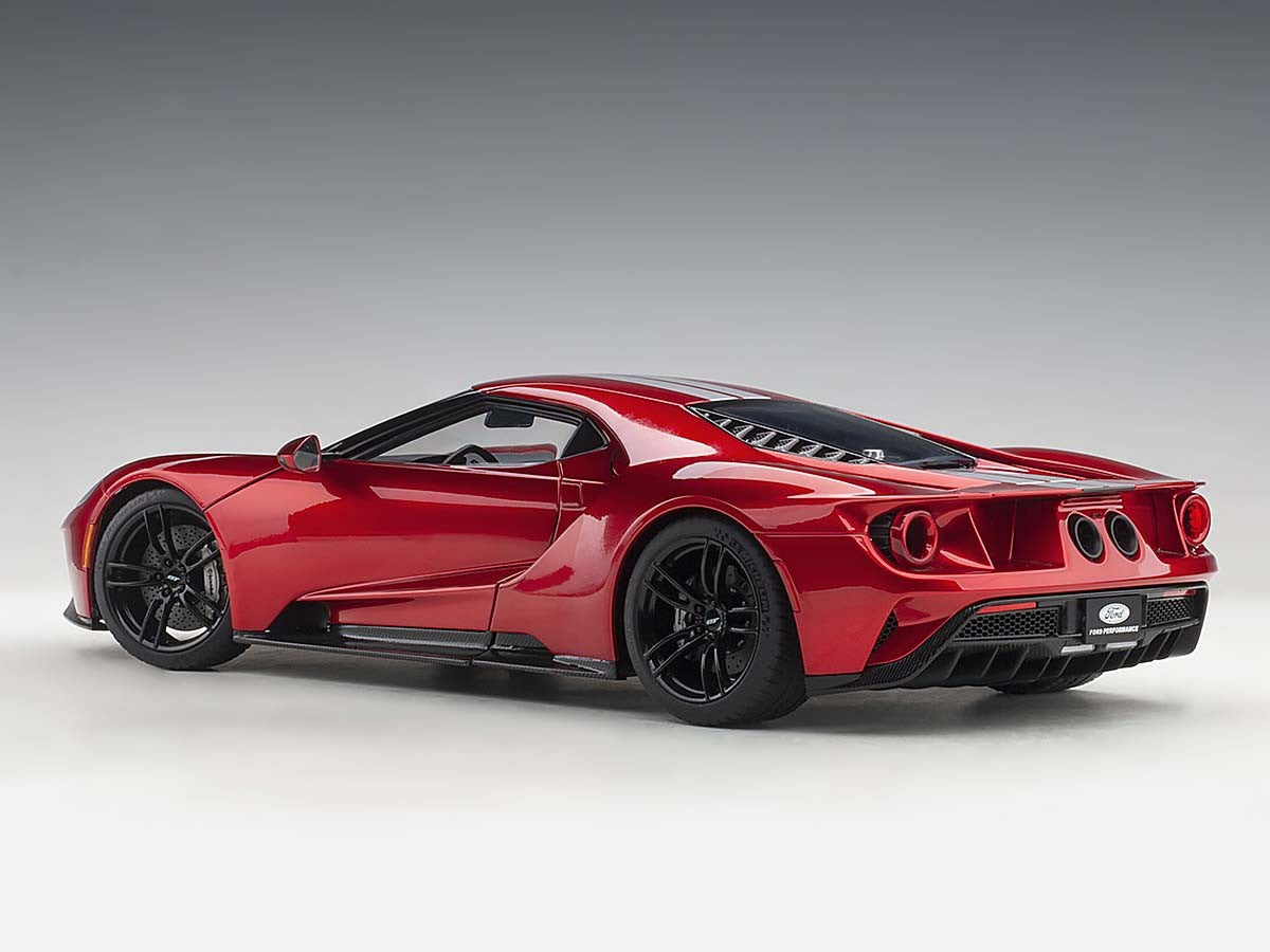 AUTOART 1/18 FORD GT 2017 (LIQUID RED/SILVER STRIPES) 72943