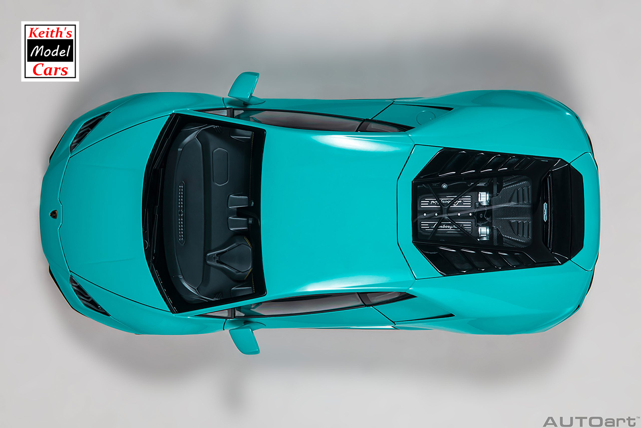 [1/18 Scale] Lamborghini Huracán Evo in Blu Glauco by AUTOart Models