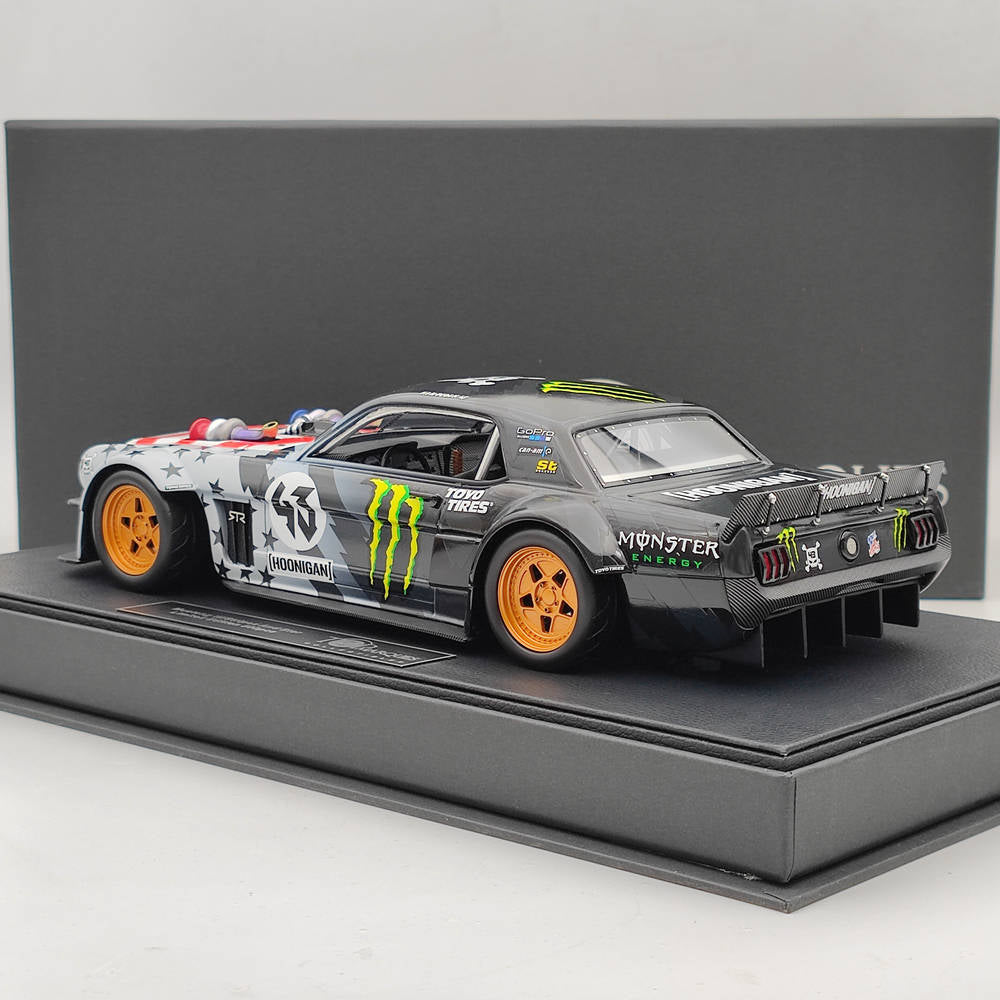 1/18 TopM Ford USA MUSTANG Hoonigan V2 No. 43 Pikes Peak 1965 Ken Block Resin Toys Car Gift