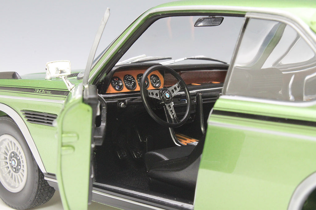 Minichamps 1:18 1975 BMW 3.0 CSL (E9) Coupe green metallic w/stripes 180029024
