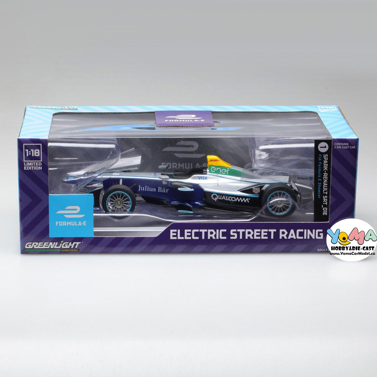 GreenLight 1:18 2018 ABB FIA #1 Formula E Spark-Renault SRT_01E Show Car 18110