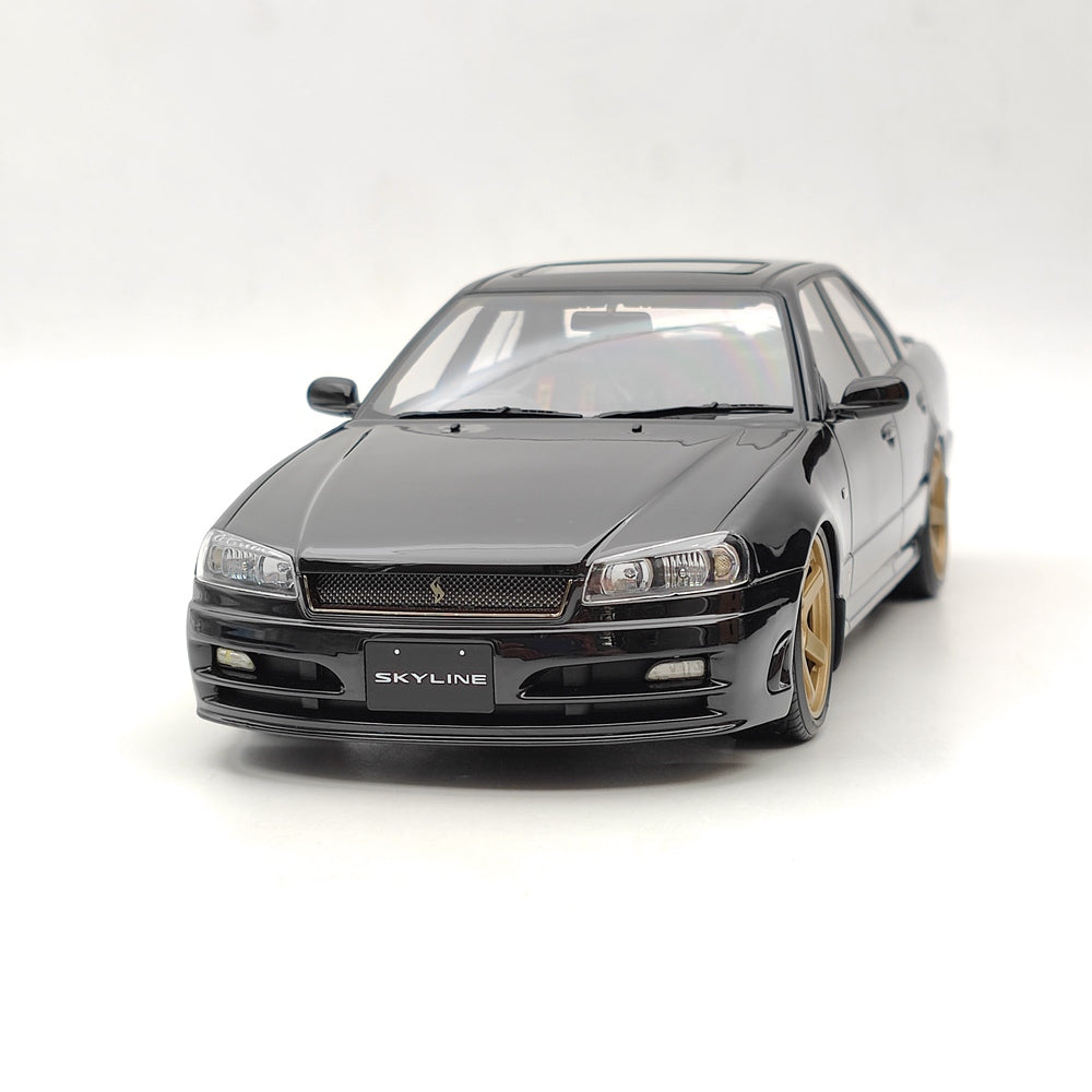 Ignition Model 1/18 Nissan Skyline 25GT Turbo ER34 Black IG1579 Resin Toy Car Model Limited Gift