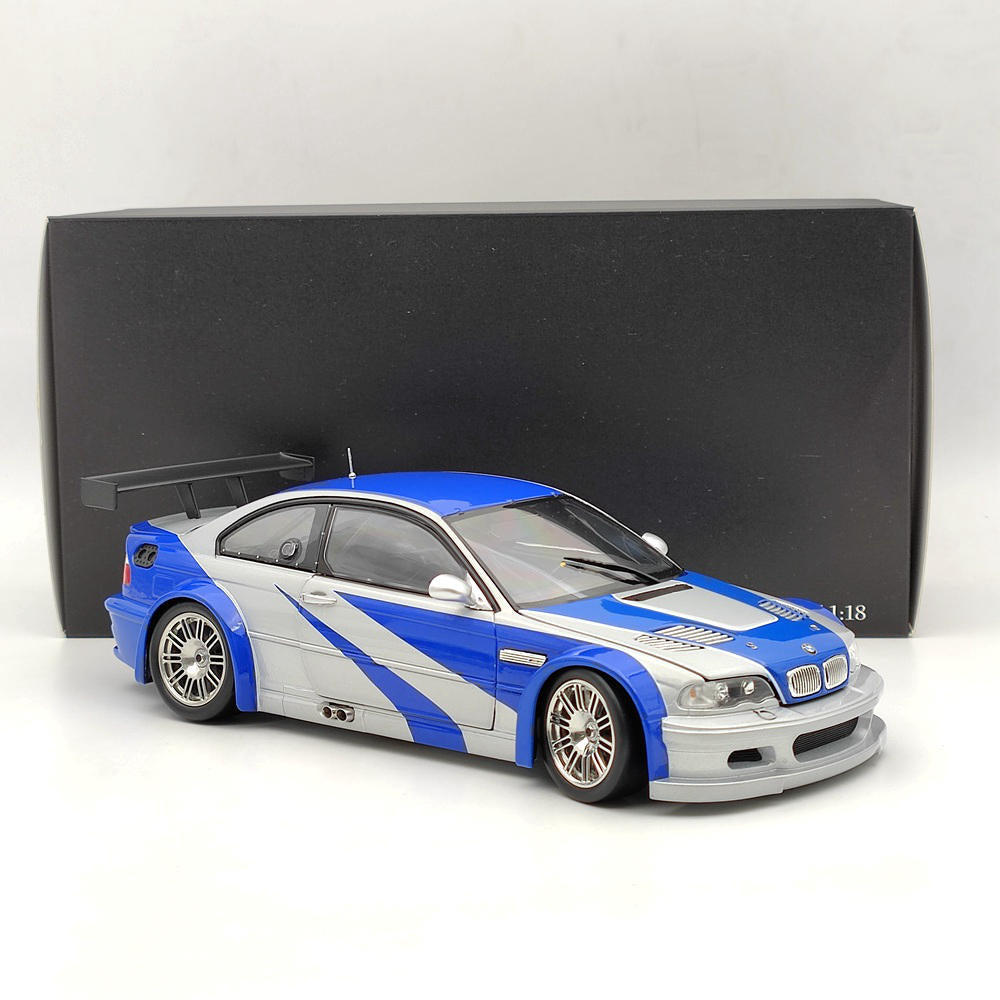 DCN 1:18 Scale 2001 BMW M3 GTR E46 Need For Speed Metal Diecast Model Car Limited Collection Auto Gift Blue