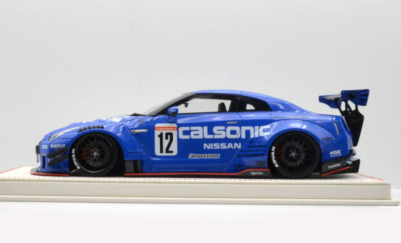 One Model 1:18 Nissan GT-R (R35) LBWK Type 2 Calsonic Version
