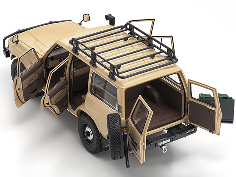Toyota Land Cruiser 60 Beige 1/18 Diecast Model Car by Kyosho