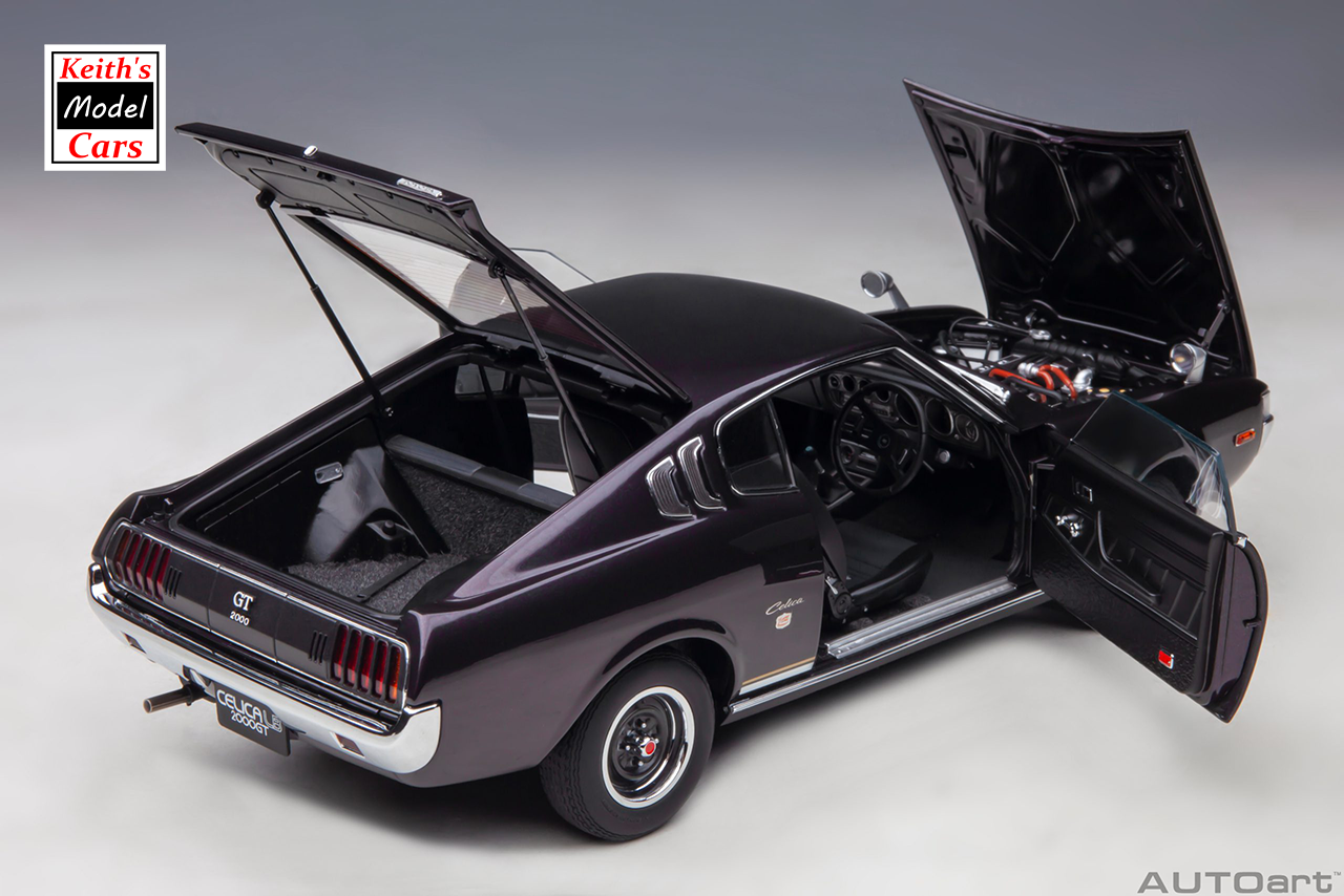 [1/18 Scale] Toyota Celica Liftback 2000GT (RA25) 1973 in Dark Purple Metallic by AUTOart Models