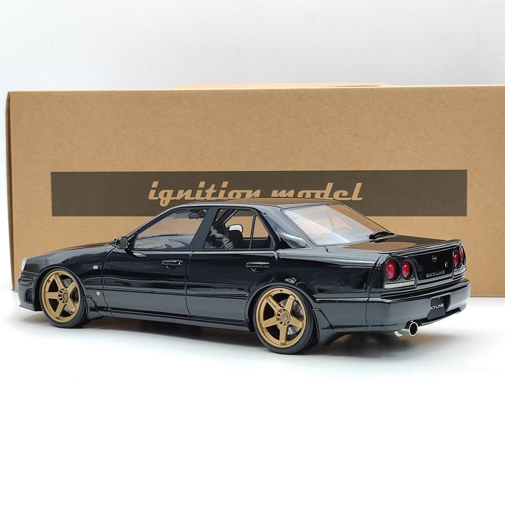 Ignition Model 1/18 Nissan Skyline 25GT Turbo ER34 Black IG1579 Resin Toy Car Model Limited Gift