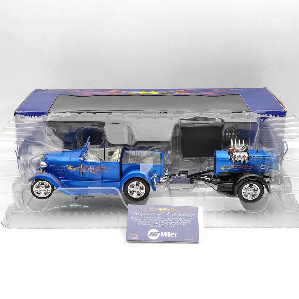 1:18 ERTL Miller 29 Roadster Pickup With a V8 Welder/generator Diecast Models Toy Car Gift