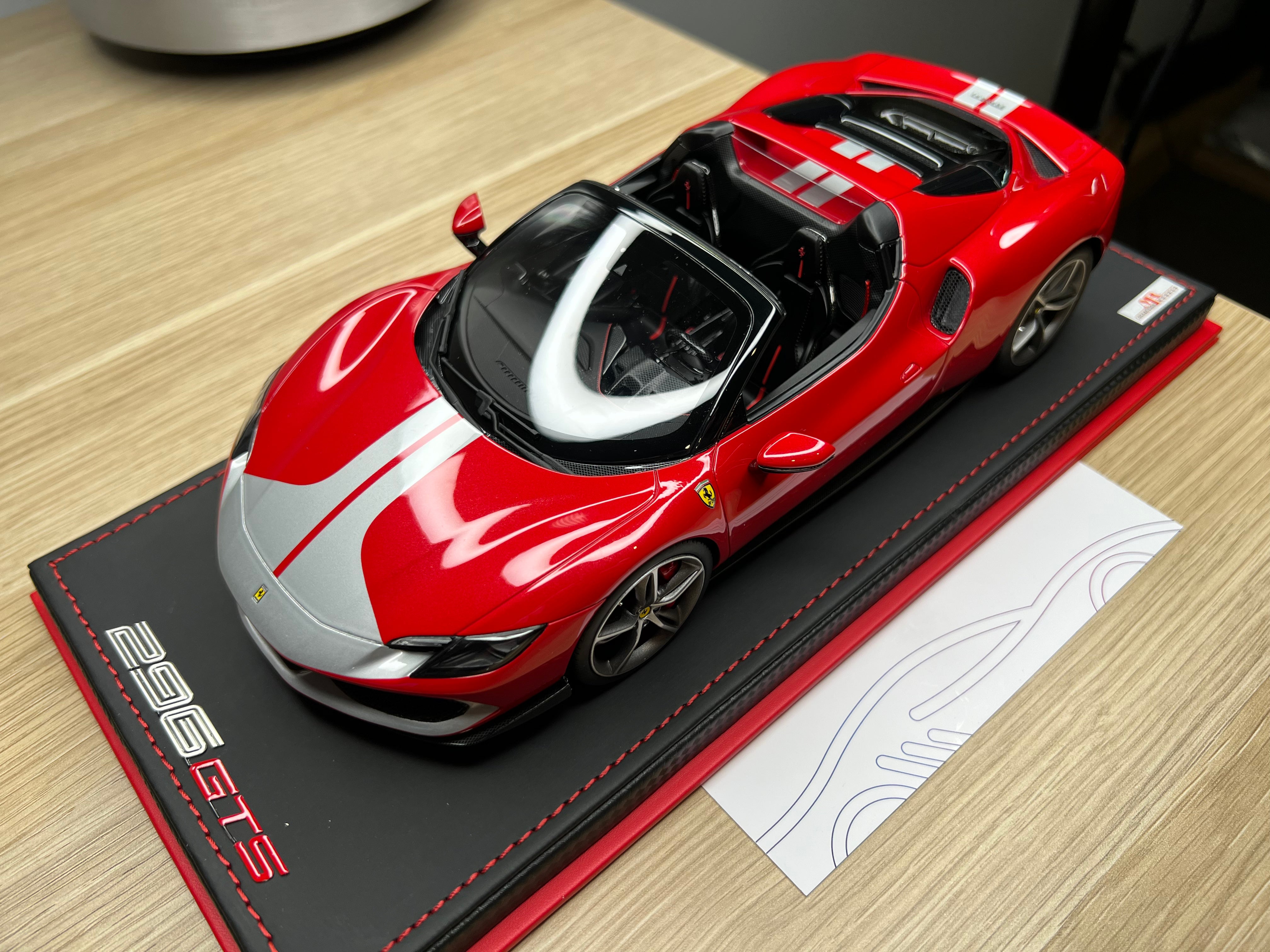 Ferrari 296 GTS - Rosso Imola with Assetto Fiorano in Argento Nurburgring - 1:18