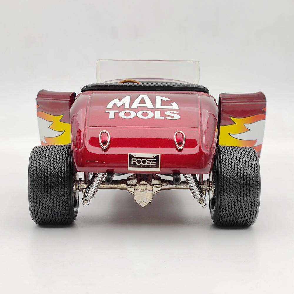 1/18 Mac Tools Funny Car FOOSE DESIGN 1932 Ford Highboy ConvertibleDiecast Model Car Limited Edition Collection Auto Toys Red Christmas Gifts