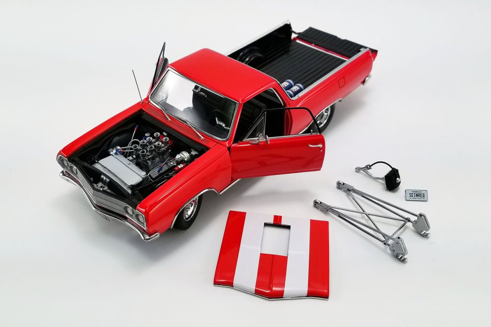 1965 Chevy El Camino, Red and White - Acme A1805411 - 1/18 scale Diecast Model Toy Car