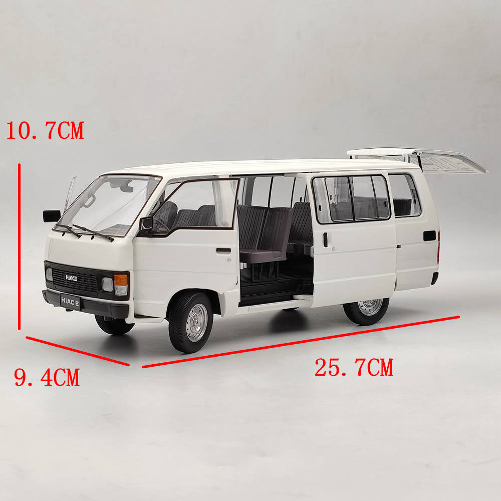 1:18 Toyota HIACE H50 1986 VAN Diecast Toys Car Models Collection Gifts Full Open White