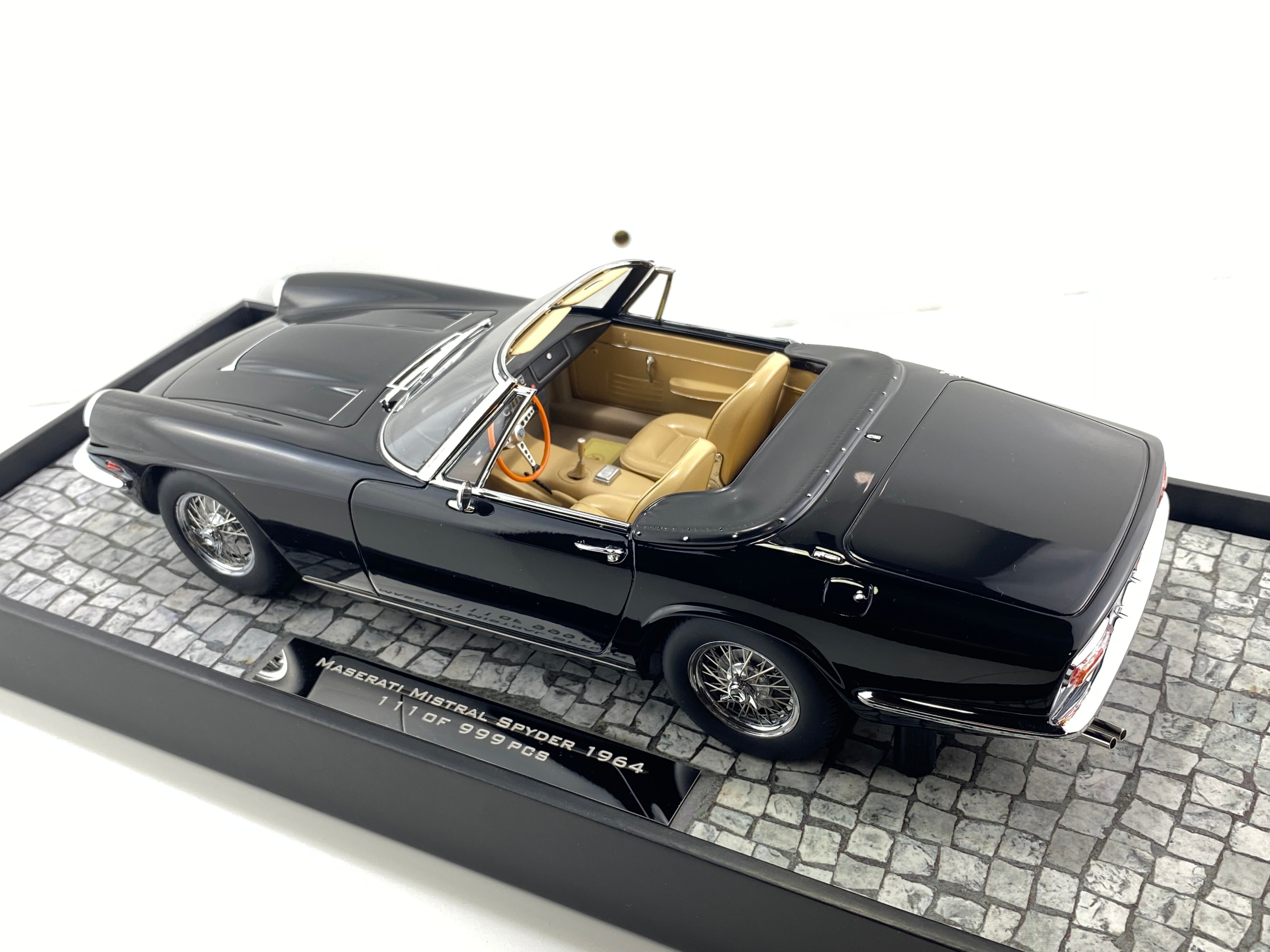 Minichamps 1:18 MASERATI MISTRAL SPYDER – 1964 – BLACK L.E. 999 pcs. 107123430 (Clearance Final Sale)