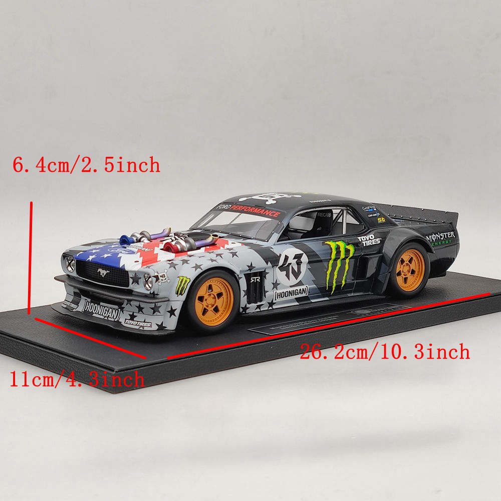 1/18 TopM Ford USA MUSTANG Hoonigan V2 No. 43 Pikes Peak 1965 Ken Block Resin Toys Car Gift