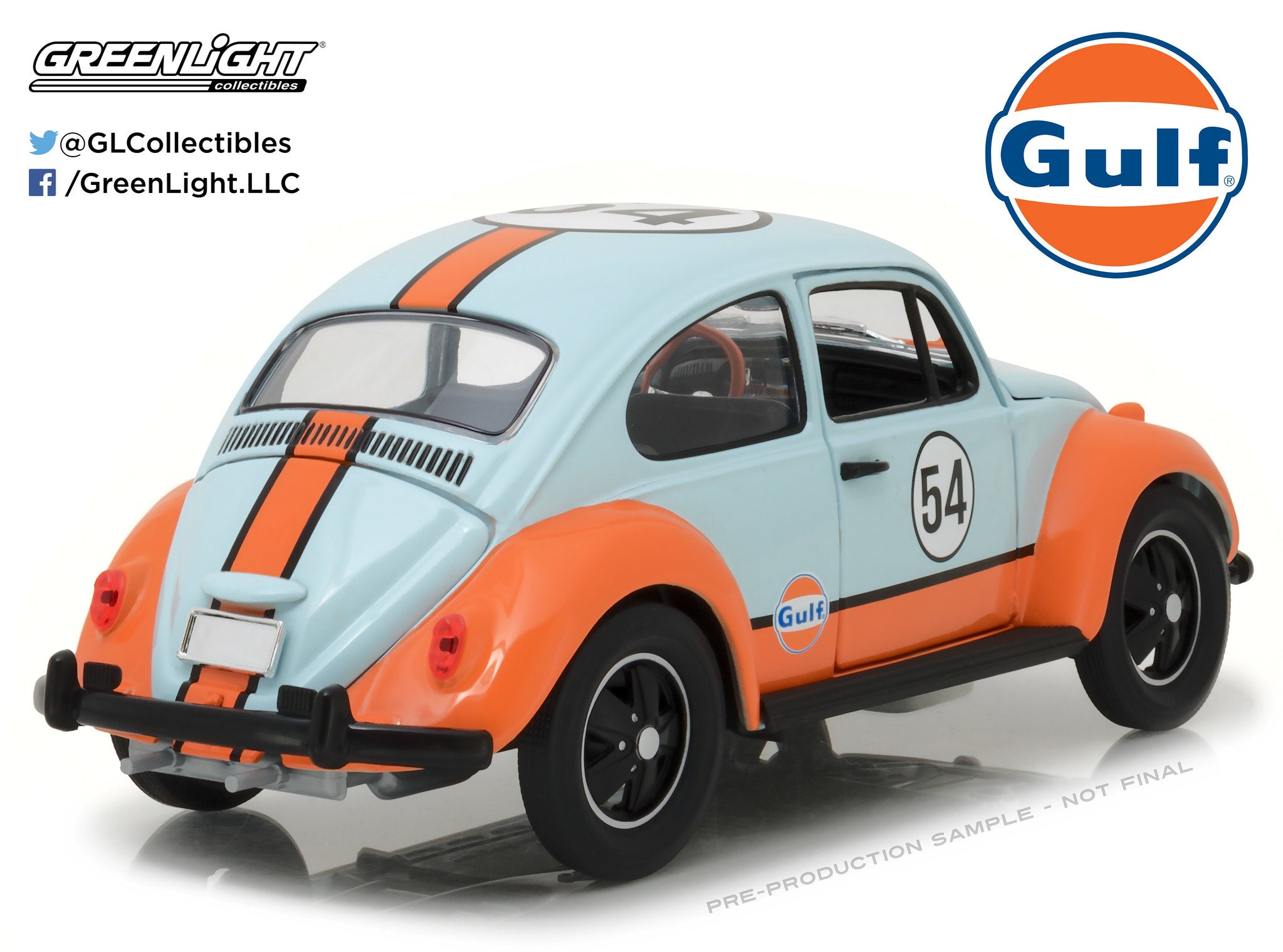 GreenLight 1:18 Volkswagen Beetle Gulf Oil Racer #54 12994