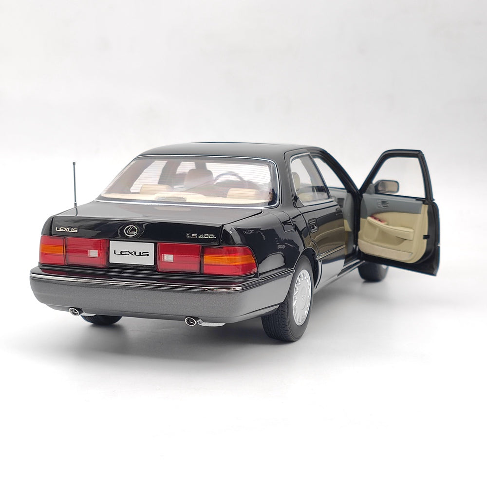 1:18 Toyota Lexus LS400 First Generation Diecast Model Collection Black & Gray