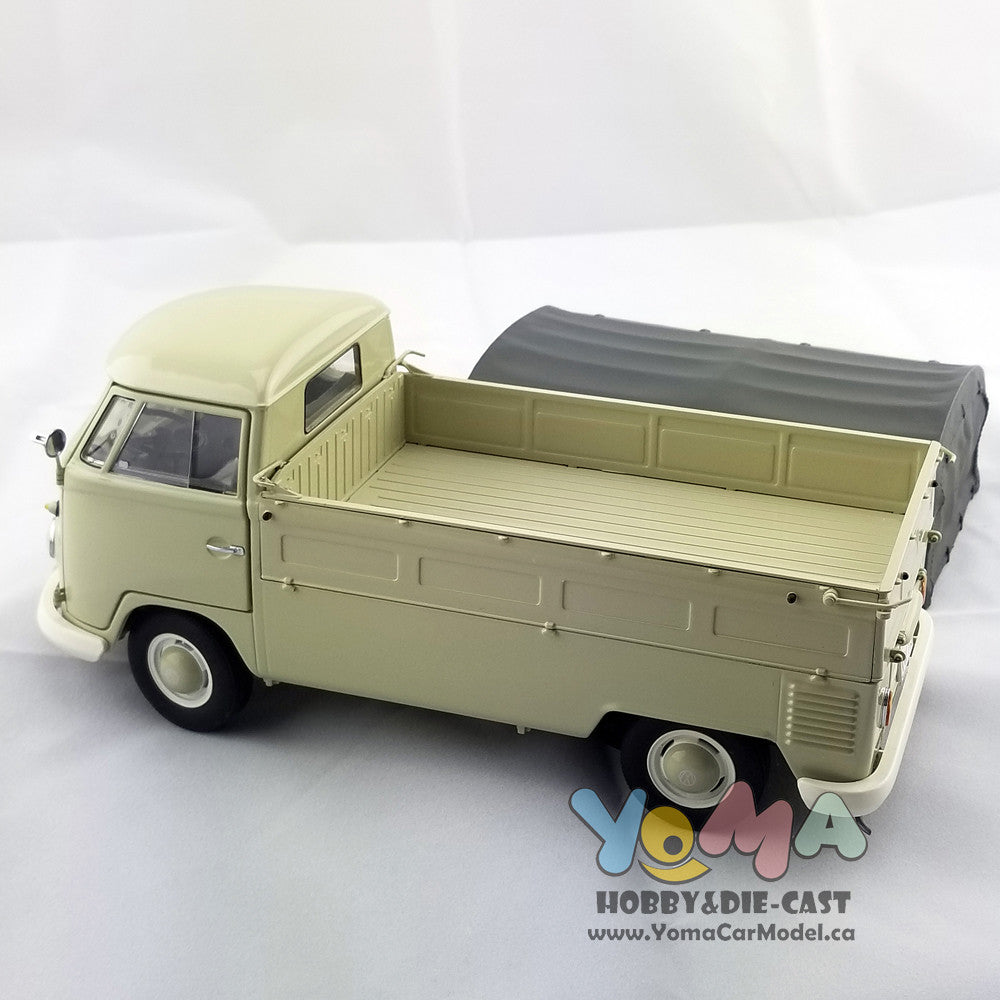 Schuco 1:18 Volkswagen T1b Pickup With Tarpaulin Beige 450037000