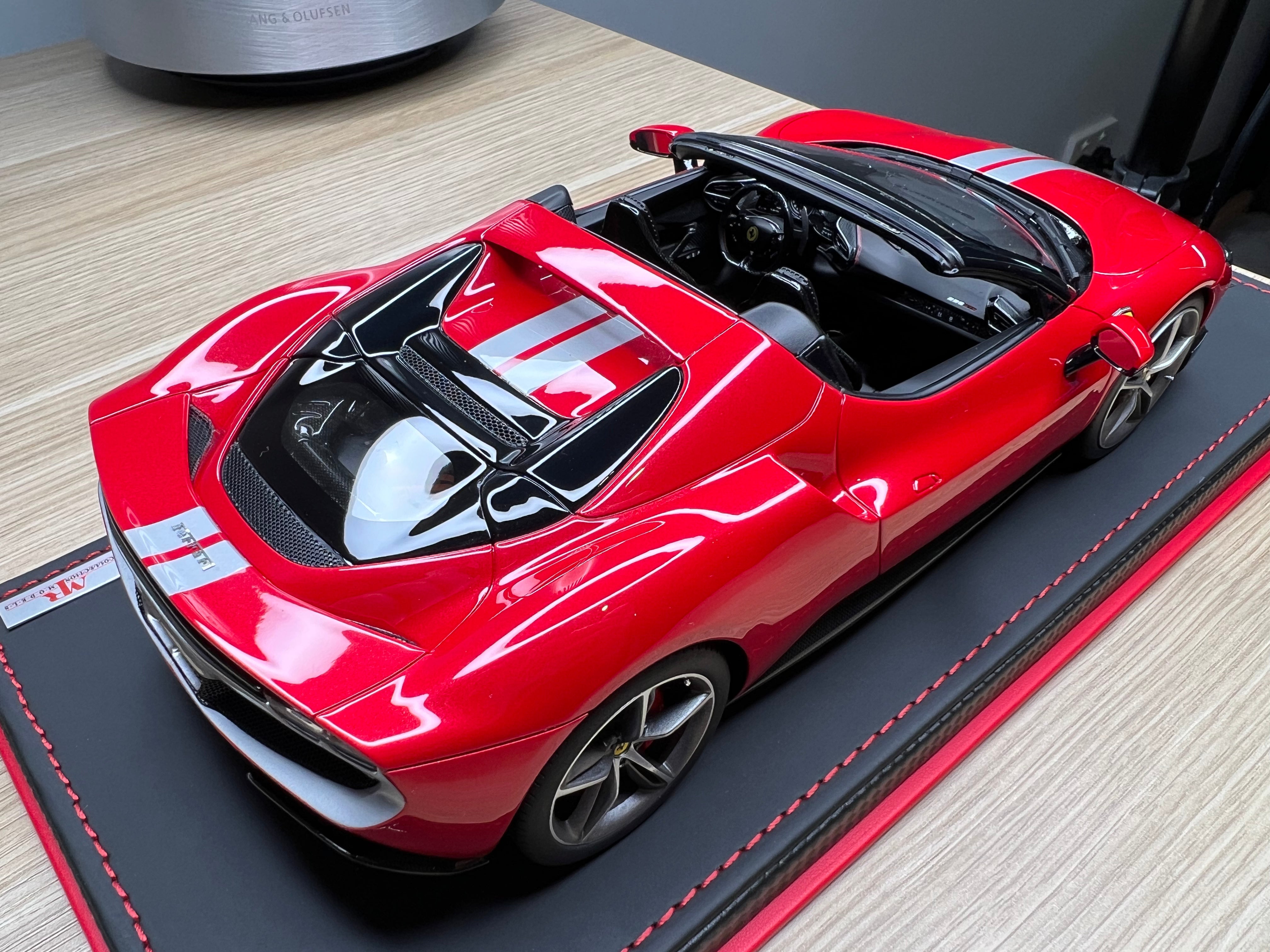 Ferrari 296 GTS - Rosso Imola with Assetto Fiorano in Argento Nurburgring - 1:18