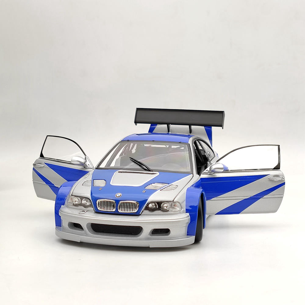 DCN 1:18 Scale 2001 BMW M3 GTR E46 Need For Speed Metal Diecast Model Car Limited Collection Auto Gift Blue