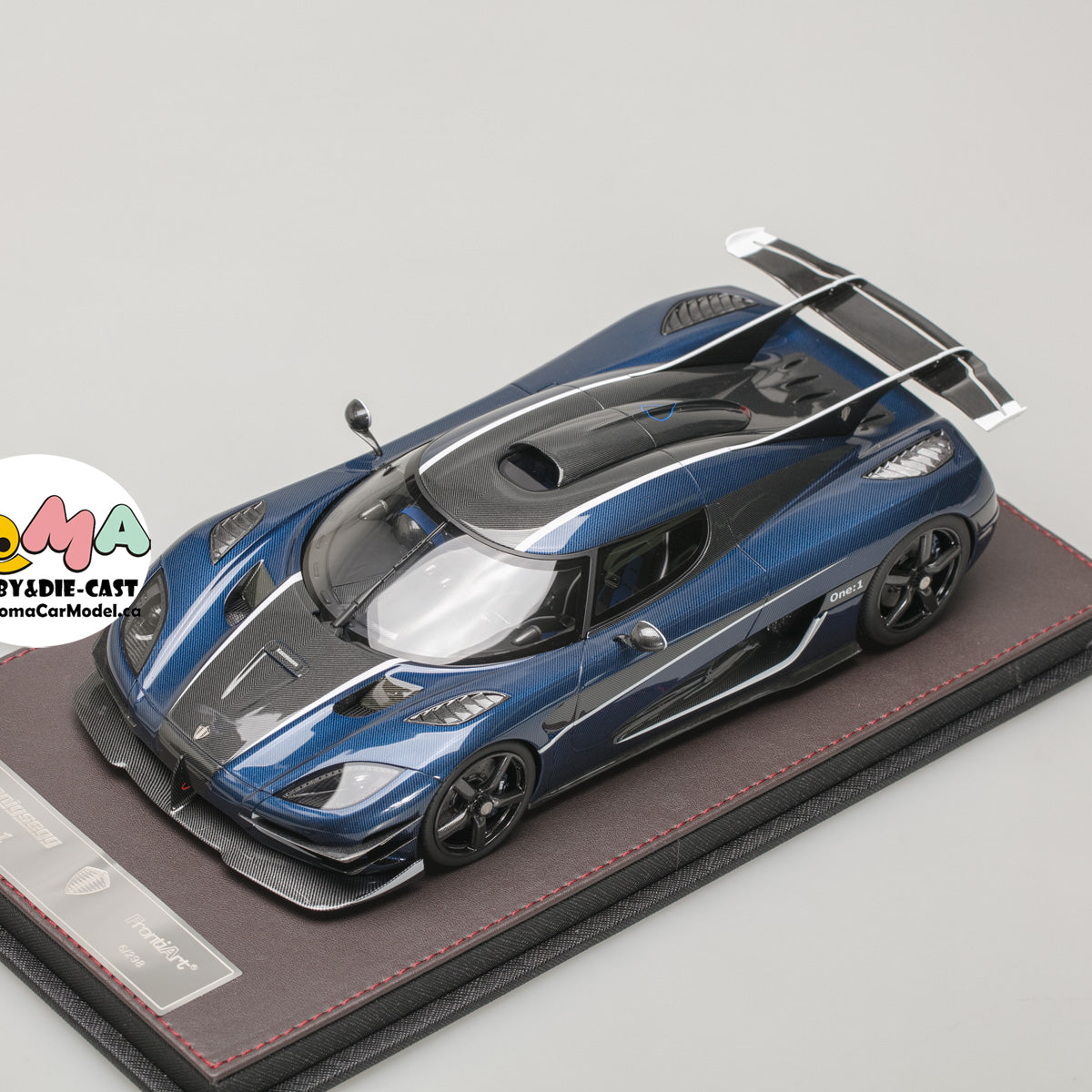 Frontiart 1:18 Koenigsegg one 1 Carbon fiber Blue F033-114