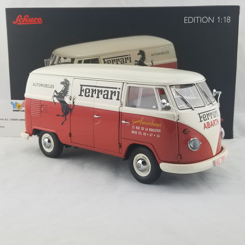 Schuco 1:18 Volkswagen T1b Ferrari Automobile box van Francorchamps 450036700
