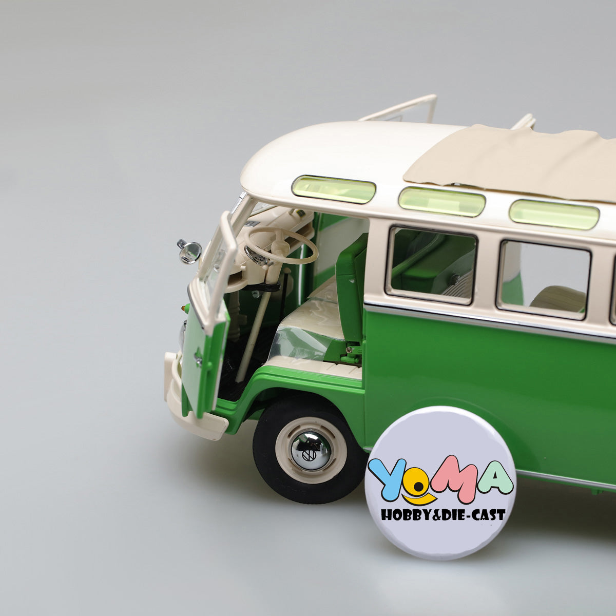 Schuco 1:18 Volkswagen T1b Samba green/white 450028600