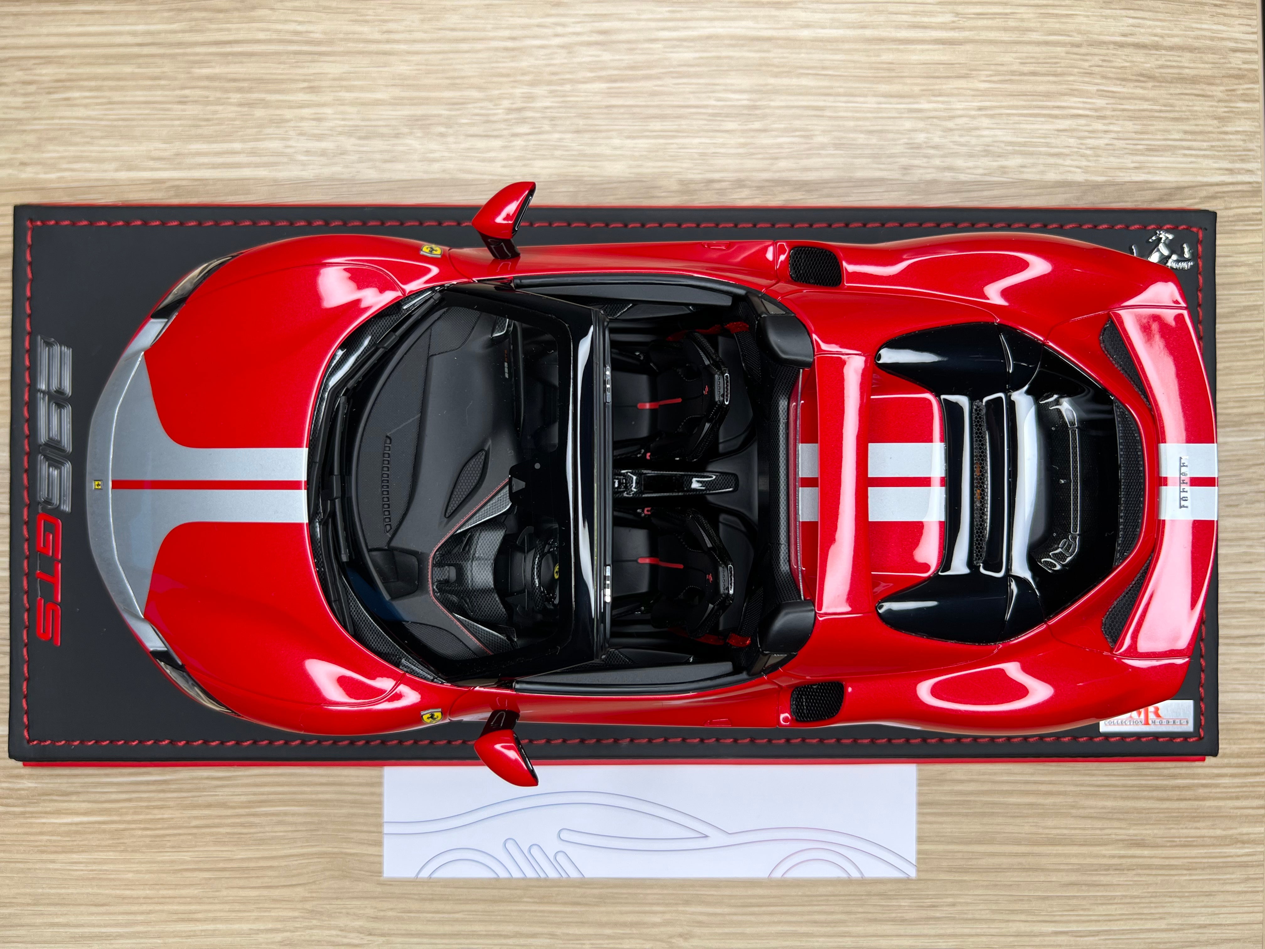 Ferrari 296 GTS - Rosso Imola with Assetto Fiorano in Argento Nurburgring - 1:18