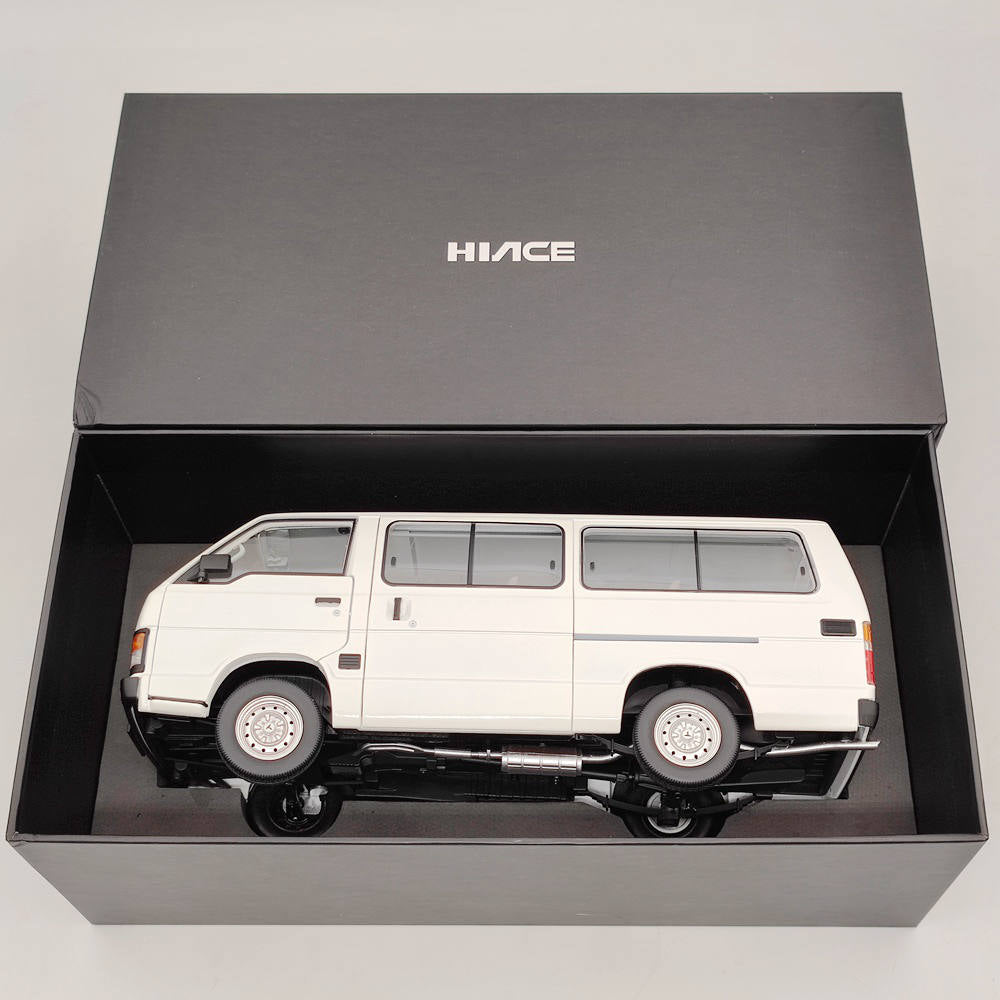 1:18 Toyota HIACE H50 1986 VAN Diecast Toys Car Models Collection Gifts Full Open White