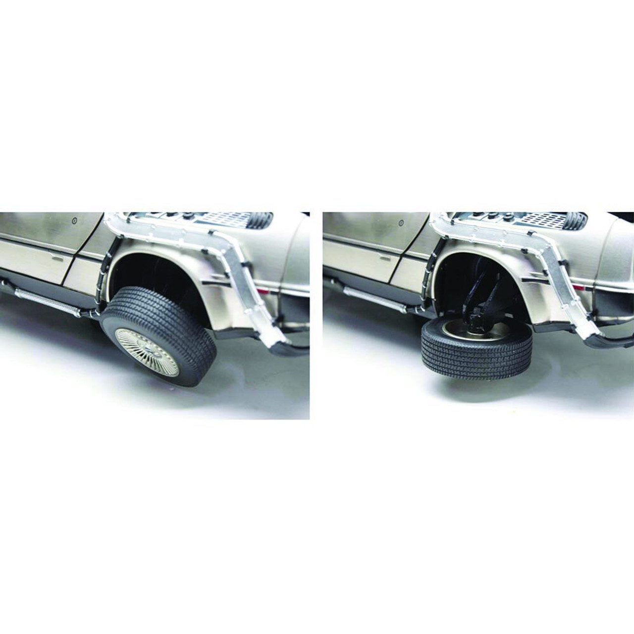 Back to the Future Part II - DeLorean Time Machine (Stainless Steel) 1:18 Scale Diecast Replica Model