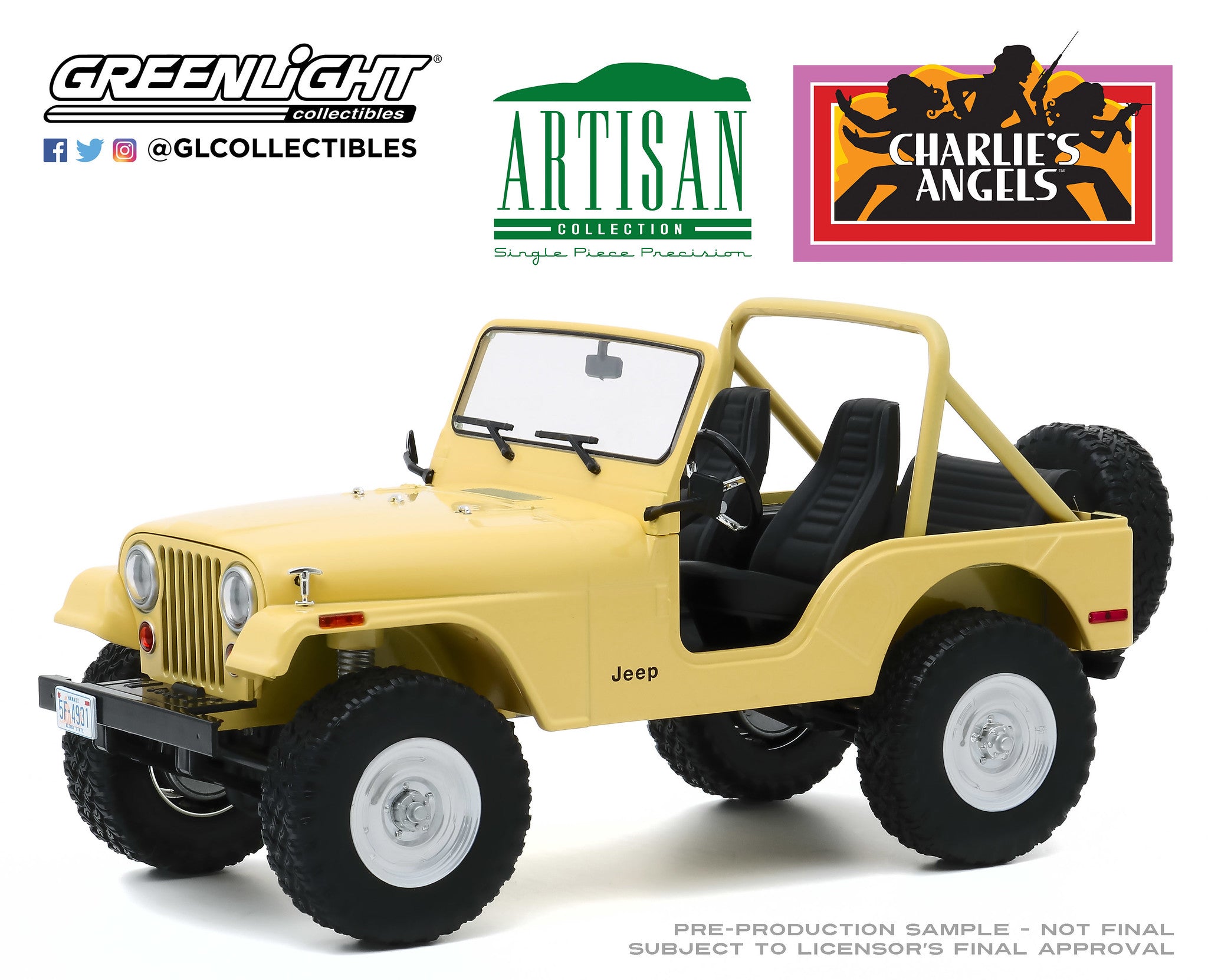 GreenLight 1:18 Artisan Collection - Charlie s Angels (1976-81 TV Series) - 1980 Jeep CJ-5 19078